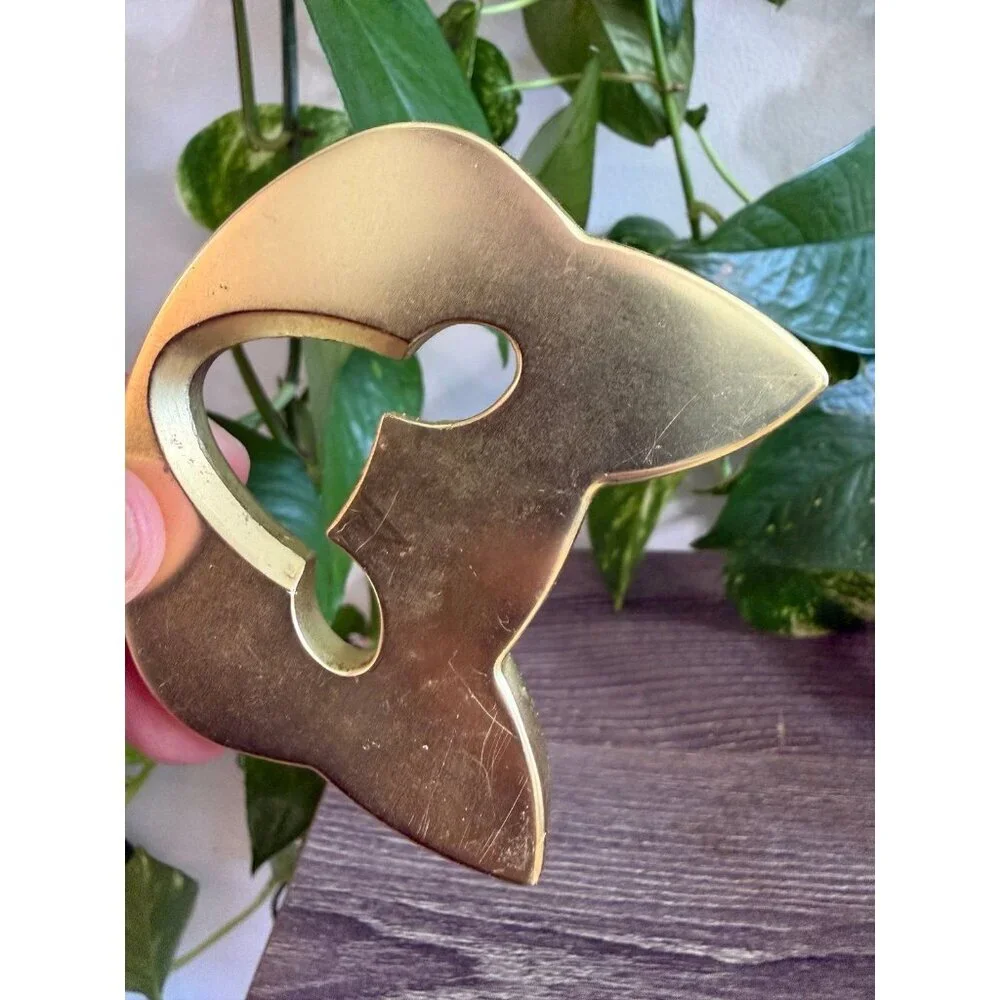 Gold cat metal bottle opener